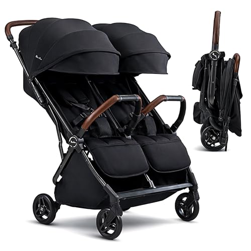 Silver Cross Jet Double - Full Size Side by Side Double Infant & Toddler Stroller - Lightweight...