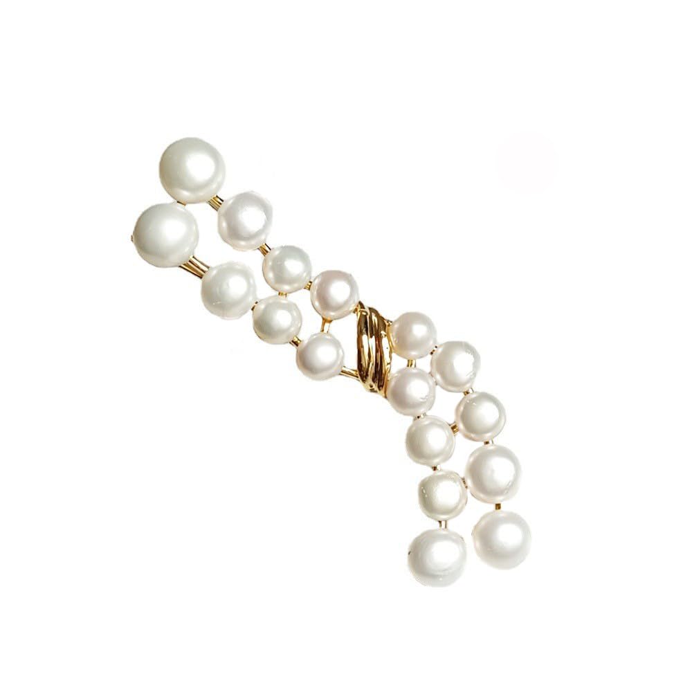 Spilla da donna per anniversario, regalo per moglie, spilla con perle naturali selezionate a mano di qualità AAA e moissanite color D, regalo per mamma, fidanzata, lei, NO11219, metallo, perla