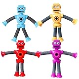 Boono ポップチューブ ロボット 玩具 手足が伸びる ロボット おもちゃ くだらない 面白いプレセント 吸盤 おもちゃ (4個)
