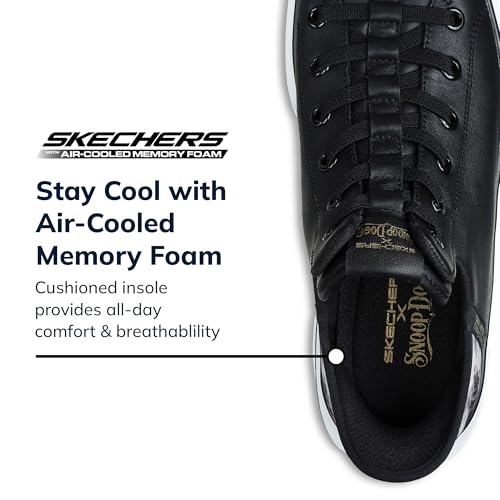 Skechers Uomo Premium Leather Slip-Ins Snoop One - Og Sneaker In Nero/Bianco, Taglia 43 - 3