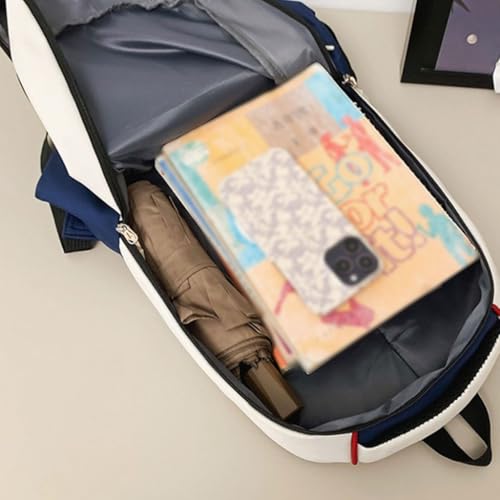 Sac à dos couleur contrastée grand volume rose avec compartiments ergonomiques - 7