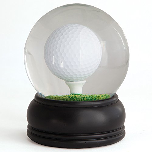 Bits and Pieces - Golf Ball Water Globe Challenge - Balance The Golf Ball on The Tee - Miniature Table Games - Perfect Desktop and Office Accessory