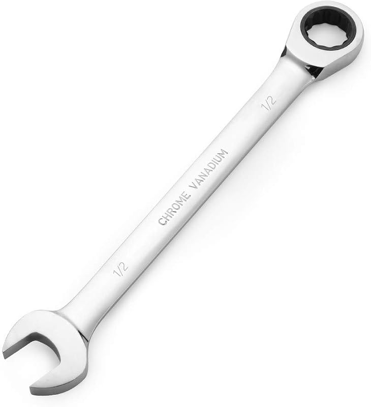Chave Combinada com Catraca FLZOSPER 1/2 pol. SAE, Cabeça Estriada de 72 Dentes, Aço Cromo-Vanádio