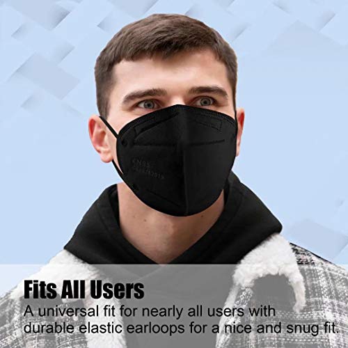 30 Pack KN95 Disposable Face Mask, 5-Ply Protection Breathable Cup Dust Masks for Men Women, Protection Against PM2.5 Dust. Pollen and Haze-Proof with Elastic Earloops and Nose Bridge Clip K-N95