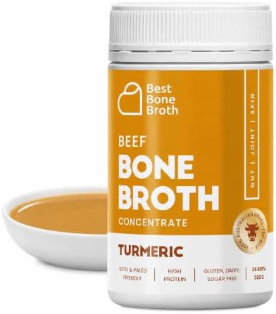 Bone Broth Turmeric Beef Bone Broth Concentrate, Liquid Collagen, 350 ml, G