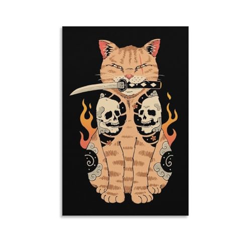 G gA[g Cg Catana Skull 킢 |X^[ LoX |p 摜   Q 12x18inch(30x45cm)