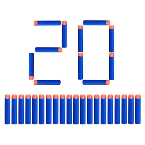Kit de Dardos para Lançadores Nerf e Arminhas de Pressão 20 unidades Azul