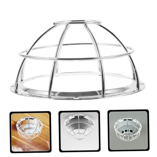 Cubierta Protectora para sensor de humo de acero inoxidable, 2 piezas plata 6