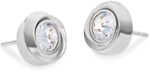 Calvin Klein Women's Jewelry - Twisted Bezel Stainless Steel Earrings - Fashion Accessory for any Occasion - Gift for Her