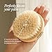 Bare Botanics Dry Body Brush for Lymphatic Drainage - Improve Circulation w/Gentle Exfoliation for Soft Skin - Ergonomically Designed w/Elastic Strap - Soft but Firm Natural Boar Bristles