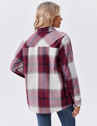 Zeagoo Warm Jackets for Women Sherpa Fleece Winter Coats Flannel Shacket - image 5