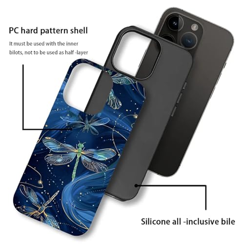 Coque iPhone 13 Pro tendance imprimé libellules silicone souple - 4