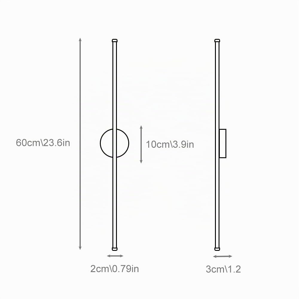 Lunga Striscia LED Applique da Parete Tubo Lineare Oro per Interni, Illuminazione Vanità Dorata per Camera da Letto Scale Corridoio