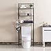Upvoted Houseware 3 ripiani sopra il WC scaffalature portaoggetti per bagno salvaspazio angolare con 4 ganci, nero