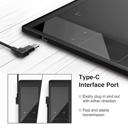 Grafiktablett VEIKK A30 V2 mit 4 Sensortasten und einem Gestenpad, 10x6 Zoll Pen Tablet mit Batterielosem Stift und 8192 Professionellen Druckstufen, Kompatibel mit Win/Linux/Android/Chrome OS/Mac