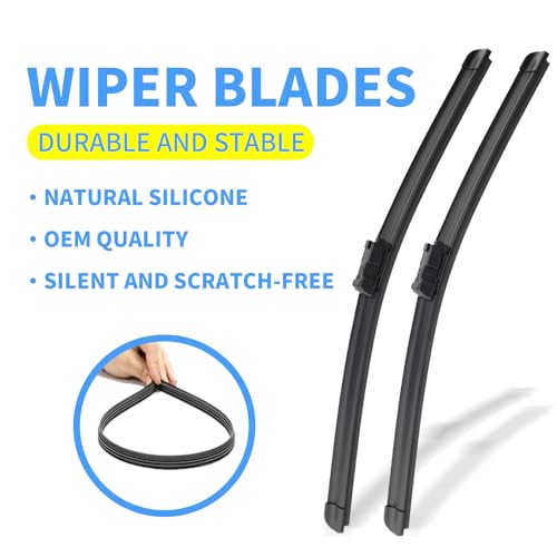 Image of Gavimnal Silicone Wiper Blades Replacement For Chevrolet Trax 2013-2023 | 26 inch+14 inch Front & 10 inch Rear, All-Weather, Streak-Free, OE-fit, Quiet, Easy One-Click Install