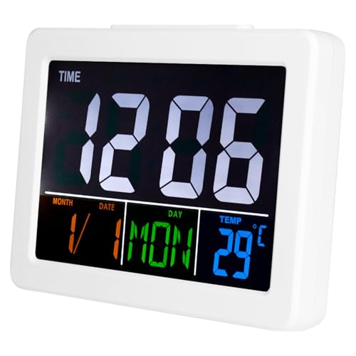 Pequeño despertador digital LCD Jeffergarden con sensor de temperatura 2