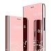 Produktbild Miagon Spiegel Standing Schutzhülle für Samsung Galaxy M51, Klar Mirror Effekt Standfunktion Pu Leder Brieftasche Handyhülle