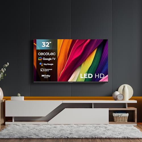 Cecotec Fernseher LED 32" Smart TV A4 Serie ALH40032. HD-Auflösung, Betriebssystem Google TV, Chromecast, Google Voice Assistant, Dolby Audio System und 16 GB ROM. – Bild 4