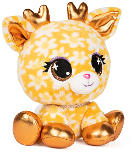 Spin Master Games P.lushes Designer Fashion Pets Daisy Doemei Doe Premium Stuffed Animal, Yellow/Gold, 6” #TOP2