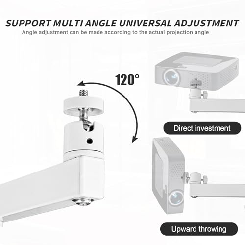 lemgyiamz Faltbare Beamer Wandhalterung, Beamer Halterung Wand mit 360° Schwenkarm, Multi-Winkel Verstellbare Projector Stand, Beamer Halterung Decke für Heimkino, Spielzimmer, BüRo