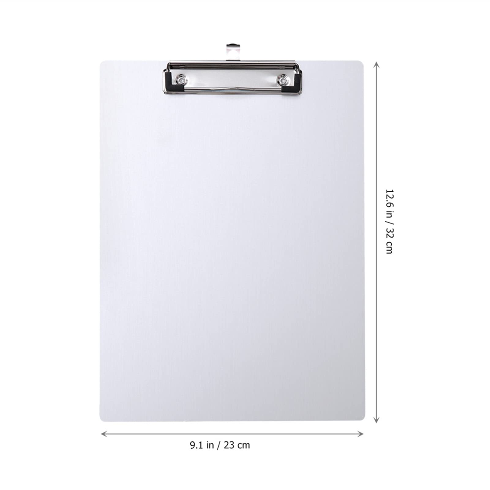 cartelline per appunti piccole, Portablocco in alluminio Portacarte Portablocco in metallo Portadocumenti for cartellette in plastica for impiegati scolastici (Argento).