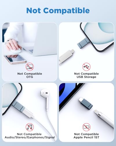 Yosou 2 Pack Lightning to USB C Adapter Compatible with iPhone 16/16 Pro/15/15 Pro/15 Pro Max/15 Plus/MacBook/iPad/Laptop/Samsung, Only Supports Charging and Data Transmission - Image 6