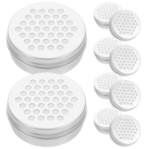 TOVINANNA Difusor de Aroma en Caja de Aluminio 60 Ml 10 Piezas Perforadas para Aromaterapia en Hogar y Entrenamiento de Olfato Canino