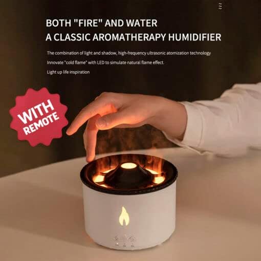 Miniatura 7 de Mauna Difusor de aroma negro  Difusor de aceite esencial de aromaterapia, difusor de airehumidificador 2 modos de niebla, medusas erupt, excelente