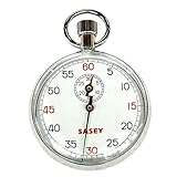 Cronógrafo mecánico analógico de Acero Inoxidable, con función de Inicio, Pausa y reinicio Mediante un Solo botón, Estilo años 60. Reloj de árbitro de Pruebas Deportivas.