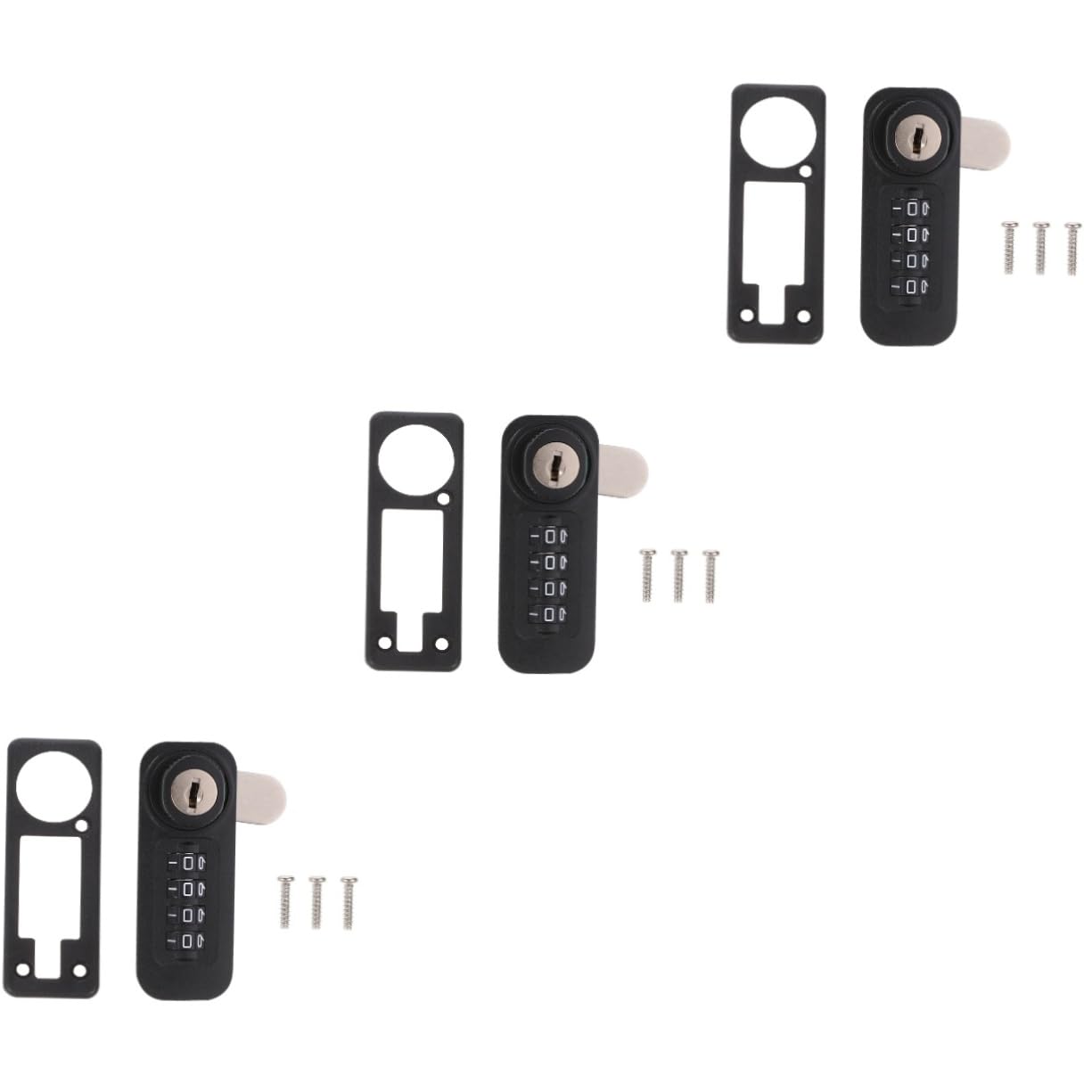 Mikikit 3pezzi Serratura Combinazione Meccanica Cifre Per Armadietti Legno Facile Installazione e Sicurezza Eccellente Per Uso Domestico e Ufficio