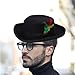 Old-Fashioned Wool Fedoras Top Hat for Travel Short Brimmed Hat Western Top Hat for Boy Man Adults Top Hat Royal Blue