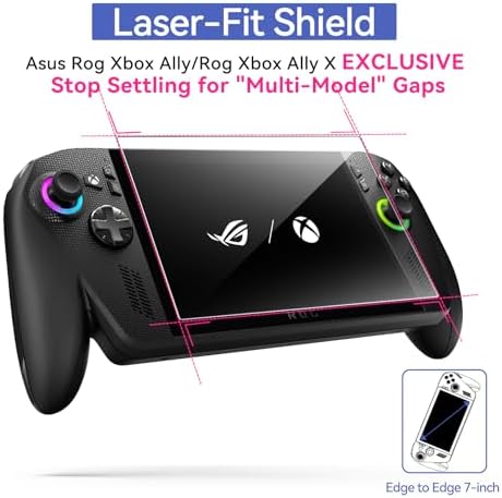 ivoler 3-Pack Screen Protector for ASUS ROG Xbox Ally X/ROG Xbox Ally Handheld 2025, Tempered Glass, 7 inch Full Coverage, Transparent Ultra HD, Anti-Scratch, Anti-Fingerprint - 1
