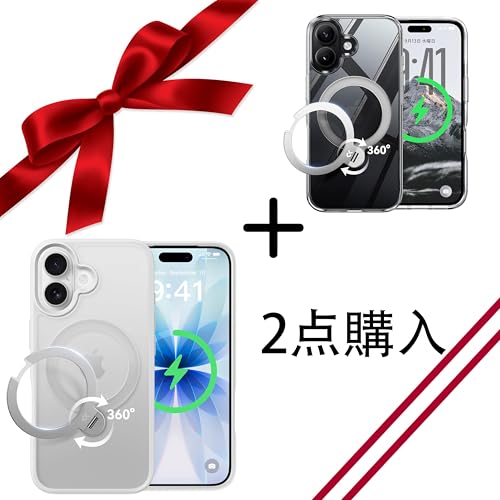 �y�����ʂ�㎿���E��_360°��]�zCASEKOO iPhone 17 �p�P�[�X �N���A �ω��� ���c���� �p�x���� MagSafe�Ή� �ČR�K�i�ی� �ϏՌ� �ő�25W�}���[�d�Ή� �t�B�b�g�� ���b�v�z�[���t�� ���� ��phone17�p�P�[�X 6.3�C��