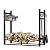 Fire Beauty Fireplace Log Rack with Kindling Holder Firewood Holder for Wood Storage Storage Log Holder Include 4 Tools (19.8)