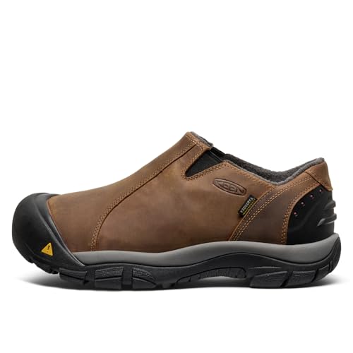 KEEN Men's Brixen Waterproof Slip On Mules, Slate Black/Madder Brown, 8.5 Wide by KEEN - Used condition - Image 4