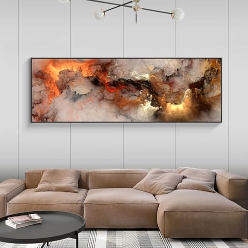 GLWDMB Tela artistica da parete con nuvole e nebbia psichedeliche, quadri per la camera da letto, poster e stampe, pittura murale per soggiorno（Non incorniciato）