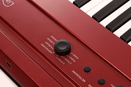 Korg – Liano L1 – Tragbares Digitalpiano mit Hochwertiger Soft-Touch-Tastatur – Metallisches Rot
