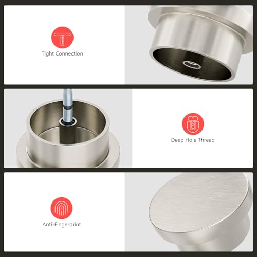 homdiy 30 Pack Cabinet Knobs Brushed Nickel Round Zinc Drawer Knobs for Kitchen Bathroom Closet Dresser Cabinets by homdiy - Used condition - Image 6