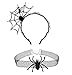 Love Sweety Halloween Spider Ghost Pumpkin Hair Hoop Cosplay Devil Headband (Spider Necklace Set)