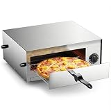 ARLIME - Horno de pizza de 1450 W, pizzera de acero inoxidable para interiores y exteriores