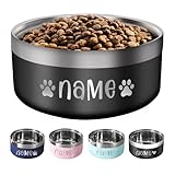 Personalized Dog Bowls with Name, Custom Stainless Steel Dog Bowl, Heavy Duty Flip Proof Pet Food and Water Bowls for Small Medium Large Dogs Cats, Pets Gifts, 25oz,53oz