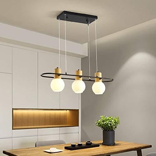 Lampe à suspension linéaire en bois pour illuminer vos dîners au salon et restaurant