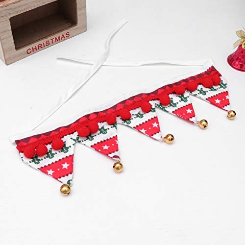 Amosfun Coleira de Cachorro de Natal Com Sinos Animais de Estimação Bandana Ajustável Pescoço de Est