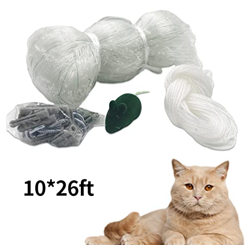 Filet de balcon pour chat Clôture antichute en nylon transparent pour animal domestique