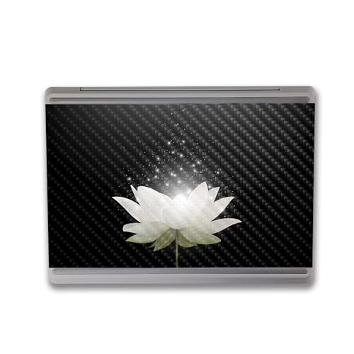 Image of MightySkins Carbon Fiber Skin Compatible with Microsoft Surface Laptop Go 3 (2023) Full Wrap Kit - Twilight Lotus | Protective Durable Textured Carbon Fiber Finish | Made in The USA