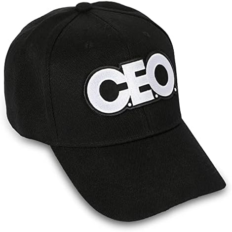 CEO Hat for Entrepreneurs - Adjustable Black Baseball Cap for Boss Men & Women