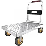 Carro de mano plegable de alta resistencia para artículos de mudanza, carrito portátil de camping de 40 x 60 cm, carrito utilitario para oficina en casa, supermercado y relon