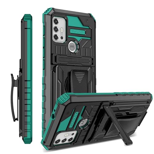 LHNUNP for Motorola Edge G Pure �P�[�X �J�����J�o�[�t�� �����L�b�N�X�^���h���x���g�N���b�v�z���X�^�[�t�� ���ȑϗ����E�ϏՌ��o���p�[�J�o�[, Green