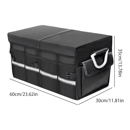 Generico Organizador para maletero de coche | Contenedor organizador para maletero – Organizador plegable multicompartimento para herramientas hombre mujer SUV coche camión viaje - imagen 6